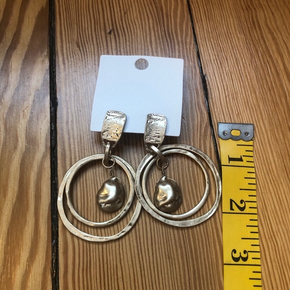 Free People Jewelry - Free people | gold hoop earring post and stud NWT
